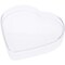 Pioneer Plastics 174C Clear Heart Shaped Plastic Container, 6" W x 1.375" H